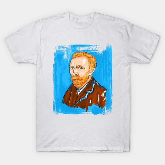 Denizko Art Van Gogh Self Portrait T-Shirt by denizko